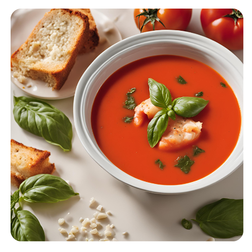 tomato basil fosh soup