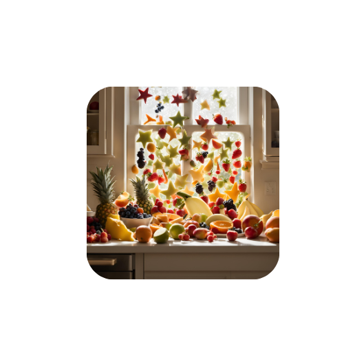 prepare some fun shapes fruit to help kids to eat healthy breakfast