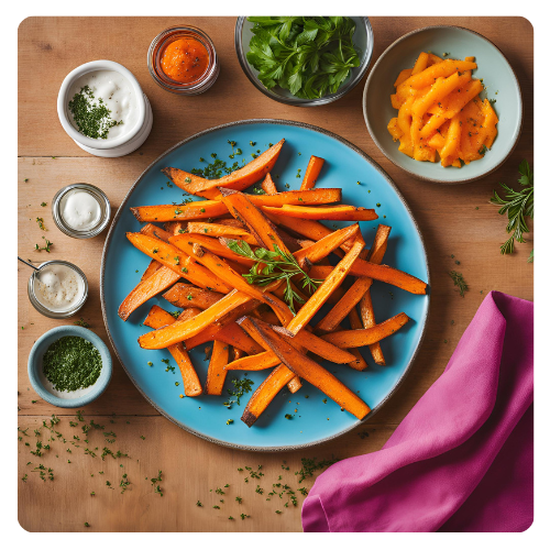 Sweet Potato or Regular Potato Fries recipe serve Easy and healty soups for kids