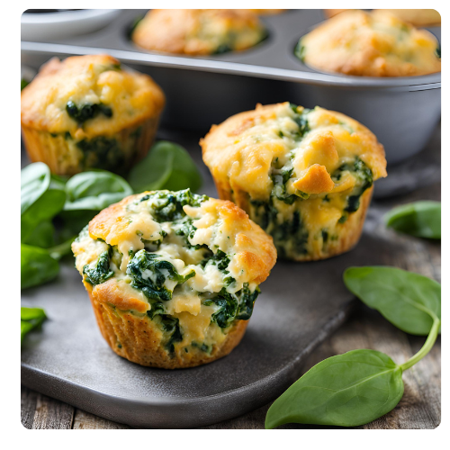 spinach and chesse muffins