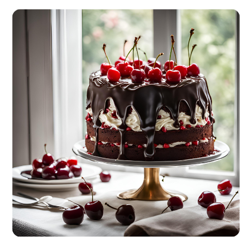 Forêt Noire Bliss: A Timeless Chocolate-Cherry Delight