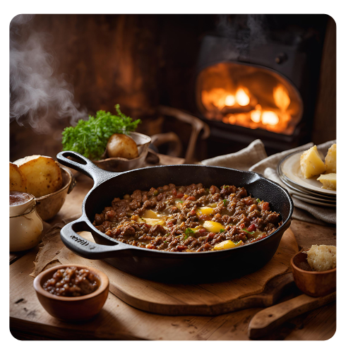 groud beef with potatos