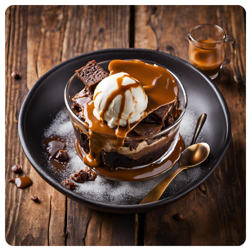 Brownie Sundae with Salted Caramel Ice Cream