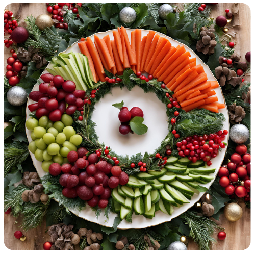 Christmas Veggie Wreath decoration