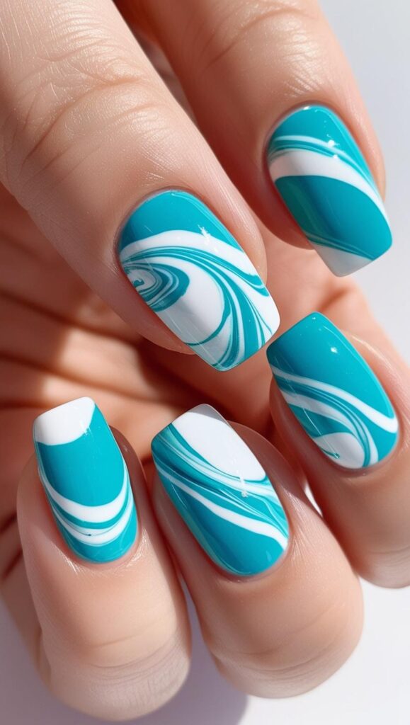 Bright summer nails
