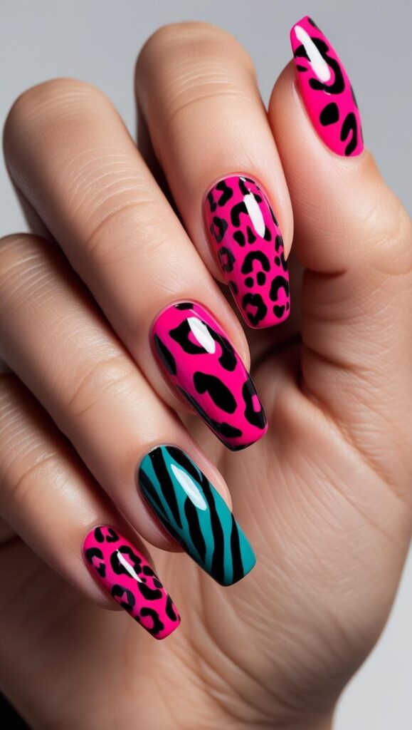 Bright summer nails