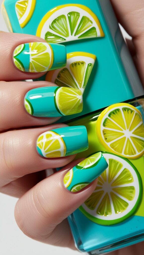 Bright summer nails