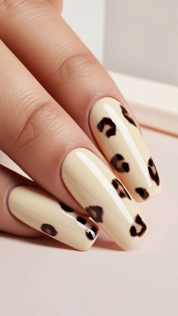 leopard nail art