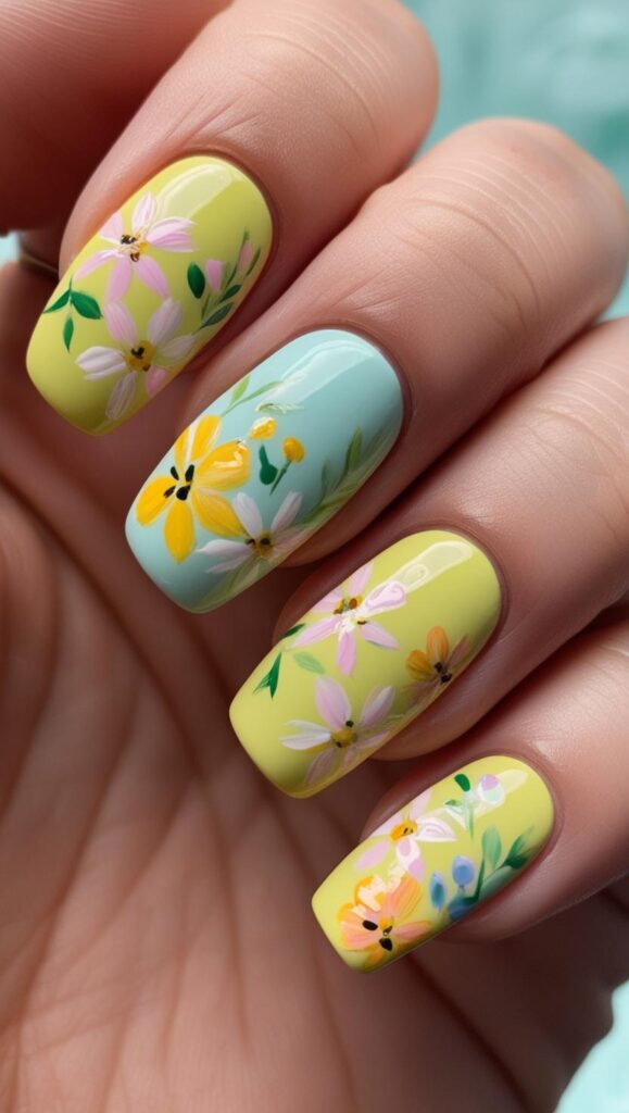 Bright summer nails