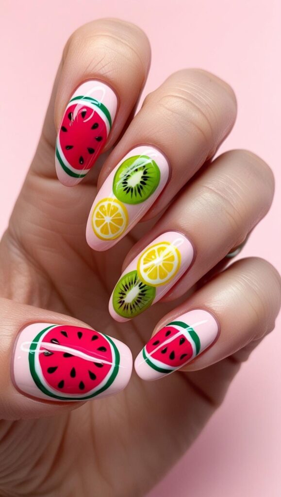 Bright summer nails