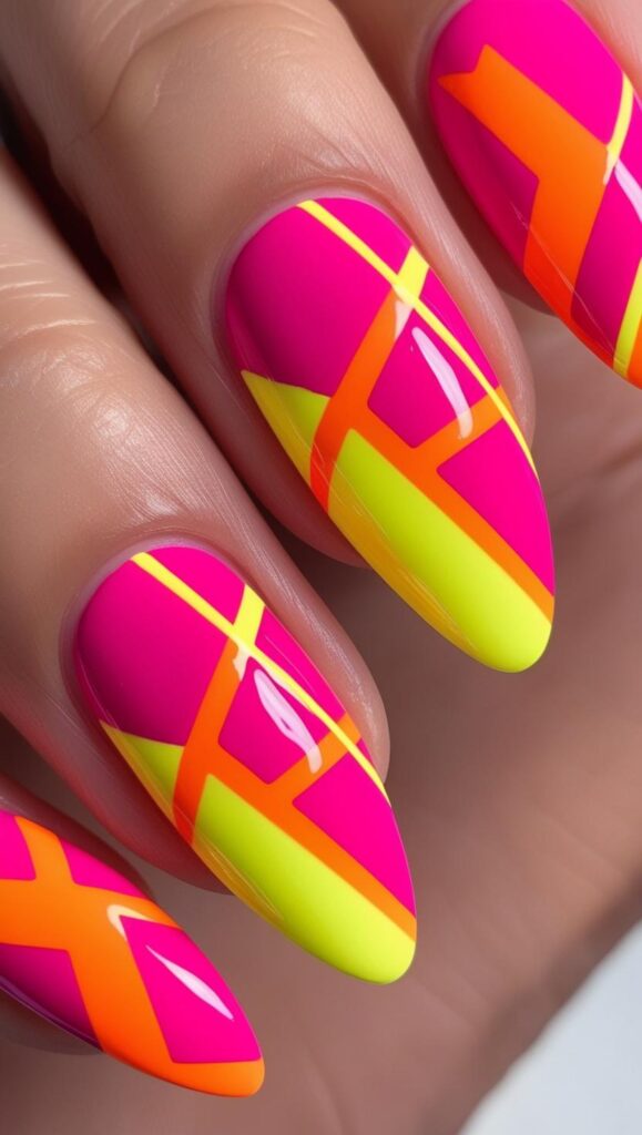 Bright summer nails