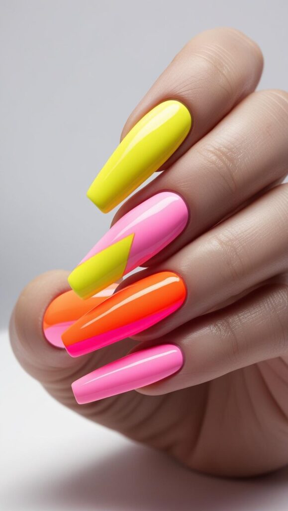 Bright summer nails