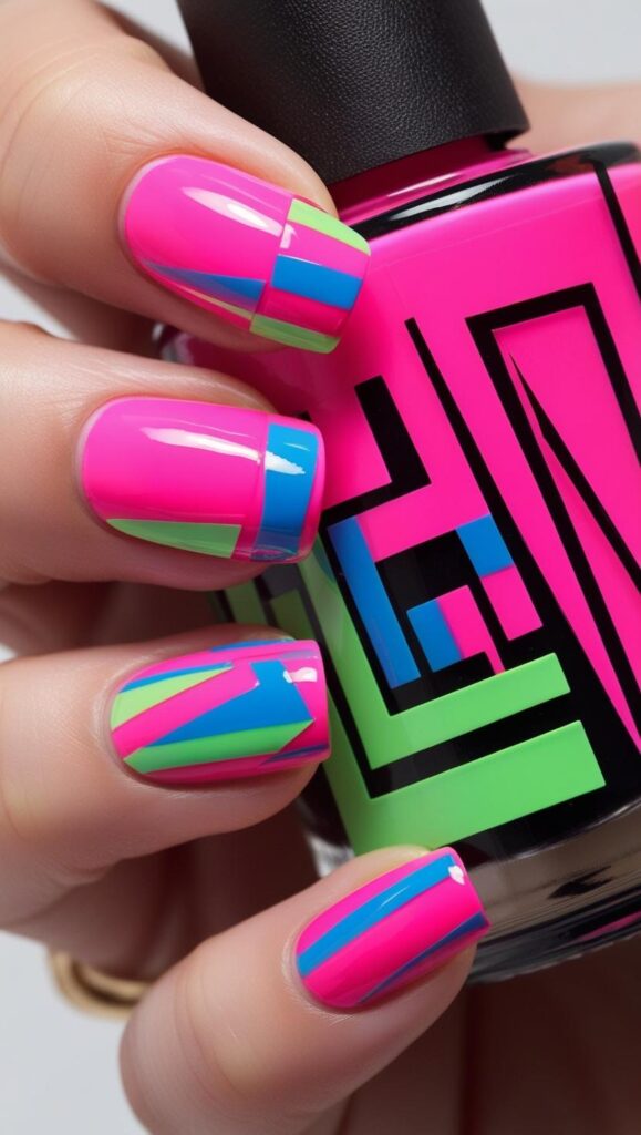 Bright summer nails