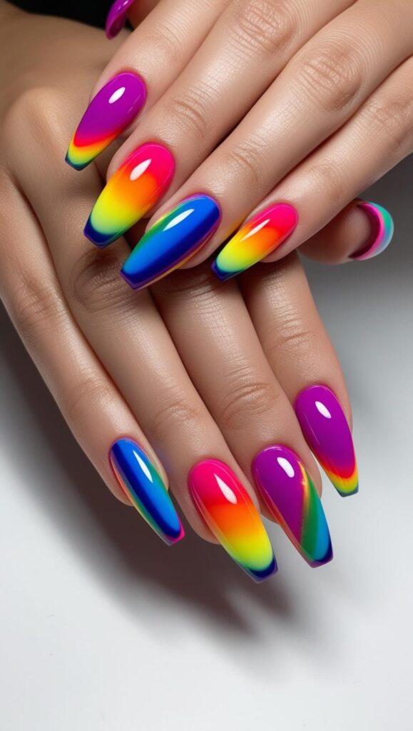Bright summer nails