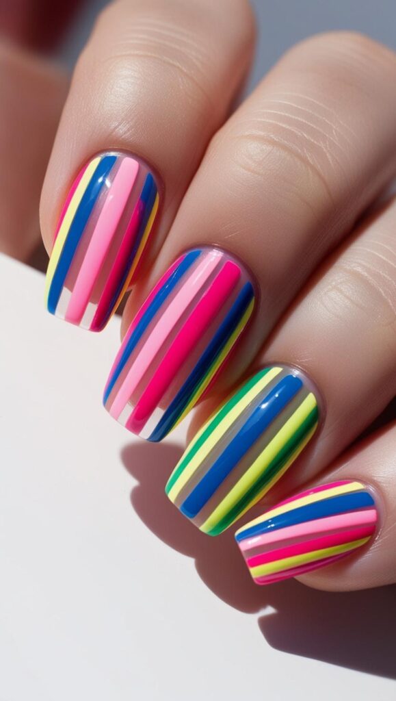 Bright summer nails
