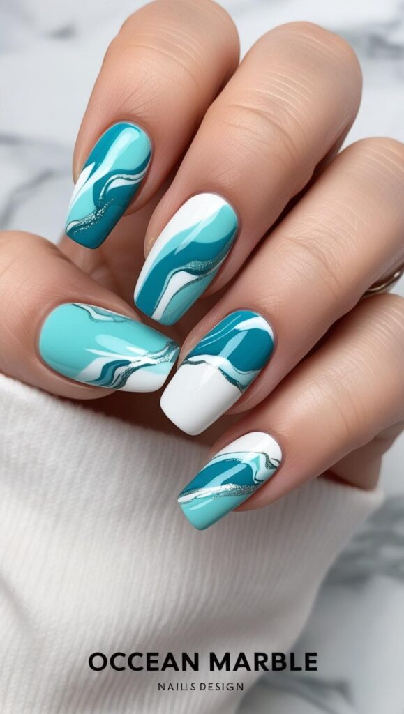 Aqua Nail Designs