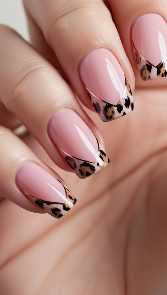 leopard nail art