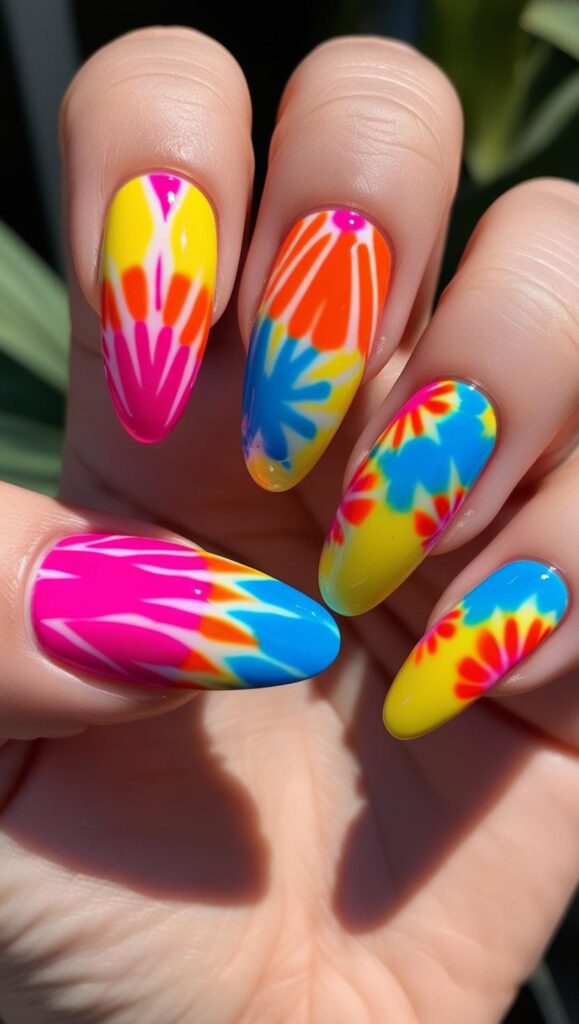 Bright summer nails