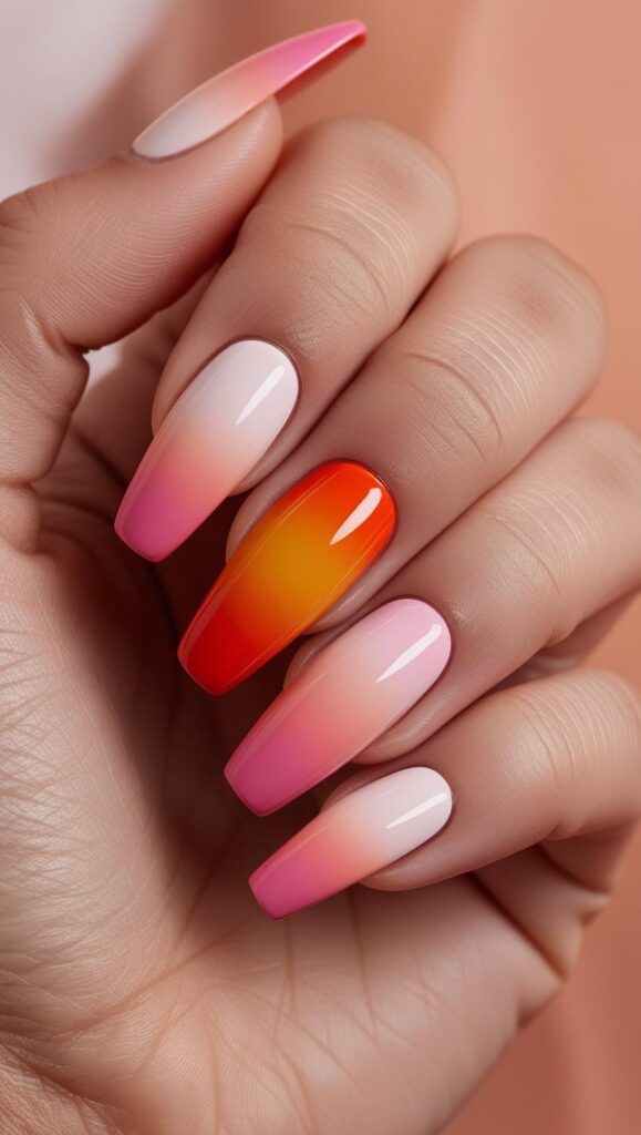 Bright summer nails